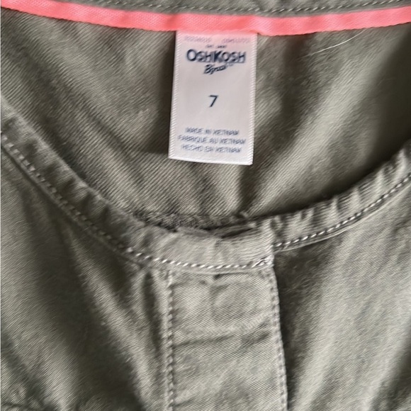 Oshkosh girl khaki romper - size 7 - Picture 3 of 3